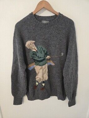 Vintage Lord & Taylor Shetland Pure Wool Golf Sweater Mens XL Exclusively Kensin